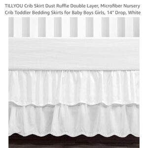 White Crib Skirt Dust Ruffle